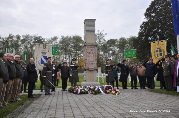 Milovice, 2014 cerimonia al monumento ai caduti italiani